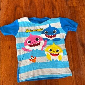 Kids Shark Pajama Top - Blue, Pink, Yellow